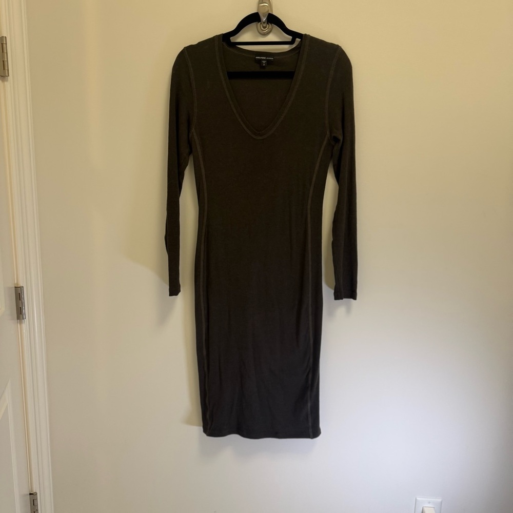 James Perse Classic Olive Green Dress
